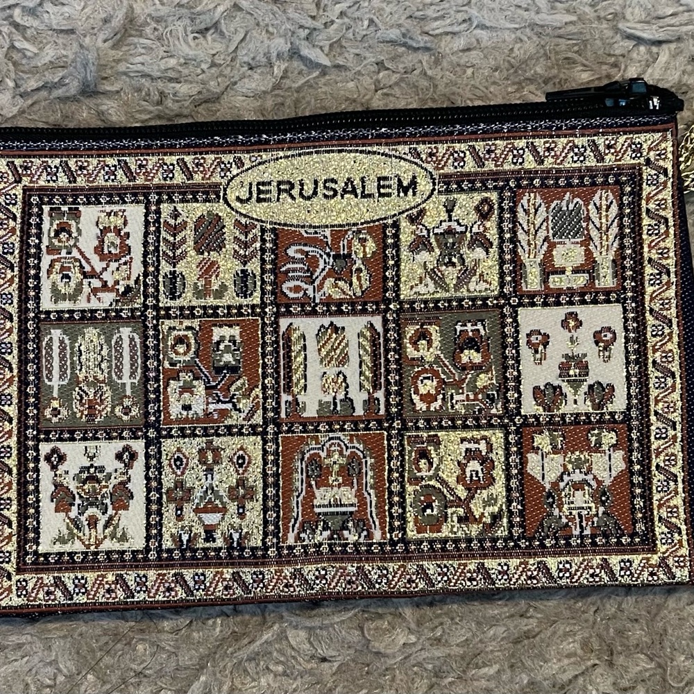 Small zippered coin purse Jerusalem